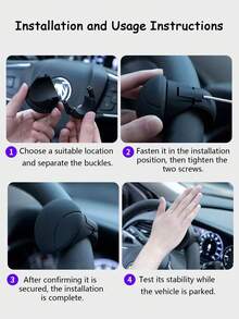 1pc Steering Wheel Knob Bearing-Type Power Assist Device, Suitable For Cars And Trucks