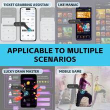 Wireless Auto Clicker,Phone Screen Device Speed Clicker For IPhone For IPad 2026 New Wireless Fast Click Simulation Finger Continuous Click For Live Broadcasts Likes,Game - 黑色 - 查看 6