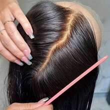 200% Density 26 Inches Black Straight 13x4 Lace Front Wigs Human Blended Hair Long Straight Heat Resistant Hair Wigs For Women Straight Synthetic Fiber Glueless Hairpiece Wigs 13*4 HD Transparent Lace Frontal Wig Straight Hair Wigs - Natural & Black - View 8