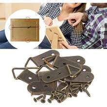 Ganchos para Cuadros, 50 Piezas Colgadores con Anillas en D y Doble Perforación, Soportes Resistentes para Marcos Pinturas Fotos Espejos Relojes, Accesorios Decoración Hogar Ofic - / - Ver 2