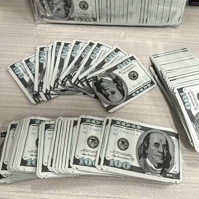 50/100 piezas Bolsas con cierre hermético de poliéster reutilizables con impresión de signo de dólar, a prueba de olores, impermeables, autosellantes, adecuadas para eventos temáticos, recuerdos de fiesta, almacenamiento, accesorios de fotografía, etc.