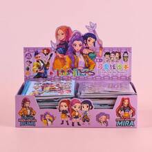 1pc K-POP Witch Hunting Girl Group 3-In-1 Spiral Notebook With Cartoon Lumi & Zoe PET Stickers, Student Notebook With Stickers And Planner - Multicolor - View 2