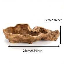 1pc Decorative Large Resin Wood Planter, Suitable For Succulents And Cacti - Creative ABS Material Arrangement Pot, Natural Wood Texture Surface, Perfect For Indoor Plant Display (Plants Not Included), Decorative Flower Pot | Textured Surface | Realistic Wood Finish - Multicolor - View 2