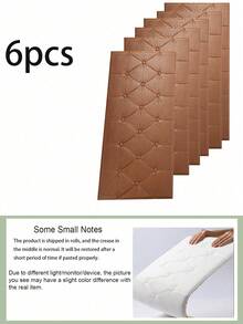 3D立体压纹自粘XPE泡沫墙纸,防水防潮仿皮纹理,床头板防撞软墙贴,可重复使用和裁剪,适用于卧室和客厅墙面装饰,隔音加厚墙面 - 彩色 - 查看 22