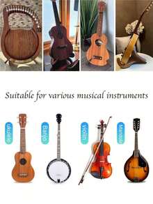 1pc Wooden Foldable & Portable Guitar Stand, EVA Foam Protection, Ideal Gift For Instrument Lovers, Suitable For Ukulele, Guitar, Bass, Violin, Etc.