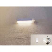 1pc/2pcs Smart Sensor LED Light Strip, Magnetic Installation, USB Rechargeable, Warm White/White Night Light, Suitable For Kitchen, Wardrobe, Corridor, Stairs, Room, Nighttime Lighting, Desk And More - Multicolor - View 22