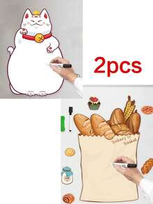 Whiteboard Erasable Magnetic Fridge Notes, Customizable Creative Memo Pads, Convenient Desk Stickers With Strong Magnetic Adhesion (Board Eraser Colors Are Random) - Multicolor - View 13