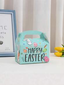 Bộ 4/8/12 hộp kẹo Phục Sinh ngẫu nhiên, hộp kẹo hình thỏ Phục Sinh, có thể đựng kẹo, bánh quy và quà tặng tiệc tùng, hộp giấy có tay cầm dễ thương, thích hợp làm quà cưới, quà sinh nhật, quà tặng ngày lễ. - Nhiều màu - Xem 8