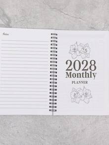 2026-2028 年“活出真我，做真实的自己”赋能主题螺旋装订月度计划本：魅力粉色和玫瑰金图案，自信励志语录（“闪耀光芒”），三年规划，助您设定目标、追踪自我发现、打造时尚生活——完美契合追求真我、自我成长以及注重长期规划的人士。 - 彩色 - 查看 7