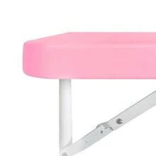 Cubierta de mesa cuadrada elástica de spandex ajustada para cóctel, mantel cuadrado elástico, cubierta de mesa superior rosa de 34x34 pulgadas - Rosa - Ver 4