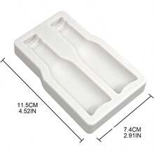 Beer Bottle Silicone Mold Chocolate Fondant Mould Cake Decorating Baking Small Resin Ornaments Mold Nonstick Dessert Mold Baking Silicone Tools - 白色 - 查看 2