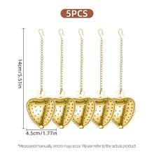 10 قطعة مصفاة شاي من الفولاذ المقاوم للصدأ لشاي الأوراق الفضفاضة - مصفاة شاي وموزع بشكل قلب، منخل شاي للتحضير، سهل التنظيف، متوافق لتحضير شاي الأوراق الفضفاضة وشاي الزهور، كيس توابل للطهي، شاي غونغ فو، حفلات الشاي - - - مشاهدة 9