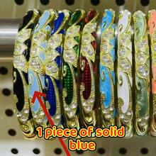 1pc Enamel Drip Oil Luxury Palace Style Hinged Bangle Bracelet, Convenient To Wear, Suitable As Birthday, Valentine's Day, New Year Gift, Party Or Holiday Wear - Thin Crown Bracelet - View 26