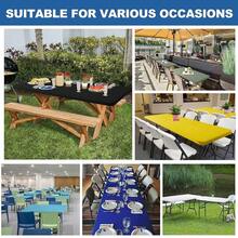 Fitted Tablecloth For 6 Foot Rectangle Tables-6 Pack Pink Elastic Outdoor Picnic Table Cover-Spandex Stretch Folding Table Cloths 6 Ft For Camping Dining Room Patio Kitchen Banquet Party,30''x72''|6Pack,Pink - 粉色 - 查看 5