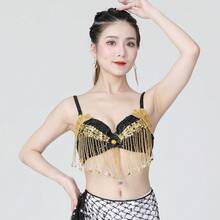 Áo bra múa bụng lấp lánh dành cho nữ, áo bra có tua rua, thích hợp cho tiệc chủ đề Halloween và biểu diễn trên sân khấu. - Nhiều màu - Xem 4