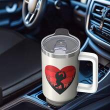 1pc 40 Oz Valentines Tumbler With Lid And Straw Stainless Steel Insulated Tumblers Cute Valentine's Day Gifts For Men Women Wife Husband Dad Mom Water Bottle Travel/Gym Coffee Tumbler - V1 - View 8