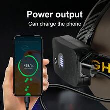 IR Sensor LED Headlamp Yellow Light Rechargeable Headlight With COB Light 2*30W LED 8 Modes Head Flashlight Zoomable Outdoor Camping Lantern - Black - View 9