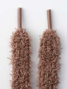 Winter New Plush Shoelaces Replacement, Cute Fluffy Flat Shoelaces, Suitable For Women Sneakers, Canvas Shoes Laces Replacement - Multicolor - View 9