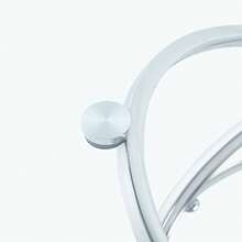 Home Entryway Table, Glass-Top Coffee Table, Minimalist Round Side Table, Sofa Side Table, Mini Reception Desk, Patio Tea Table, Bedside Table, Lamp Table, Plant Display Stand, Sturdy And Long-Lasting - Silver - View 5