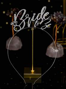 1pc Bridal Wedding Headpiece, Luxury Alloy Crystal Headband, Engagement Photo Accessory - Silver - View 9