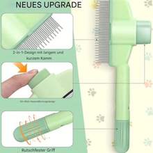 1pc Cat Grooming Comb, Self-Cleaning Flea Comb, Pet Deshedding Brush