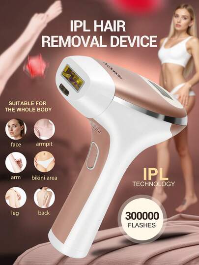 YTWO High Power IPL Laser Hair Removal Device - Long-Lasting Hair Growth Inhibition, Laser Hair Removal Machine For Home Use, Professional Painless Hair Removal Tool, IPL Permanent Laser Hair Removal Device For Men And Women, Replacement For Salon Laser Hair Removal, Full Body Hair Removal, 5 Energy Levels, 300,000 Flashes
