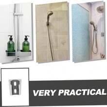 Set de 2 Soporte para Regadera de Mano de Acero Inoxidable 304, Base Fija Ajustable, Compatible con Cabezales Estándar, Anticorrosión y Fácil Instalación - como se muestra en la figura - Ver 4