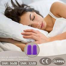 CYPNSummala Tapones para Oidos de Espuma 60 Pares Tapones para oído Antiruido con 1 Par de Tapones para los Oídos de Silicona + 1 Estuche de Plástico para Avión Tiro Mano De Trabajo MoradoFashion - 221271279 - Ver 4