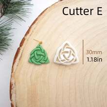 1/7 قطع مجموعة قوالب قطع من الطين البوليمري على شكل عقدة سلتية - أدوات حرفية على الطراز السلتي التقليدي لصنع أقراط المجوهرات والتعليقات وإكسسوارات باليد - أبيض - مشاهدة 12