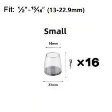 8/16个圆形哑光椅腿地板保护垫，家具毛毡椅腿垫，适用于硬木和复合地板，减少刮痕和噪音，浅灰色 - 淺灰色 - 查看 12