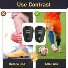 1 Pair Mini Master Soccer Shin Guards, Cross Design, Comfortable Fit, Lightweight & Comfortable Soccer Gear, Unisex - Suitable For Soccer Training & Match - Cross Series - View 5