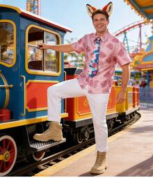 Men Cosplay Clothing - Pink - View 3