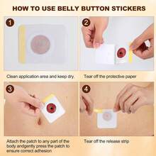 10pcs Natural Herbal Navel Stickers, Moisture-Absorbing Stickers, Moxibustion Stickers, Promoting Deep Sleep And Enhancing Energy, Natural Herbal Stickers Suitable For Men And Women, Comfortable And Easy To Use - White - View 3