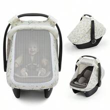 1 tấm phủ ghế ô tô cho bé, mái che ghế ô tô bằng cotton thoáng khí với cửa sổ lưới lớn, tấm che nắng cho ghế ngồi ô tô trẻ sơ sinh và xe đẩy. - Nhiều màu - Xem 1