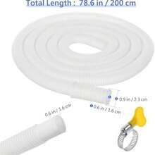 Uonlytech Tubo De Drenaje Del Aire Acondicionado Conector De Codo De Manguera De Drenaje De Ca Tubera De Drenaje De Extensin Kit De Manguera De Drenaje De Ca Lavadora Abdominales Flexible - colores variados+200x2.3cm - Ver 3