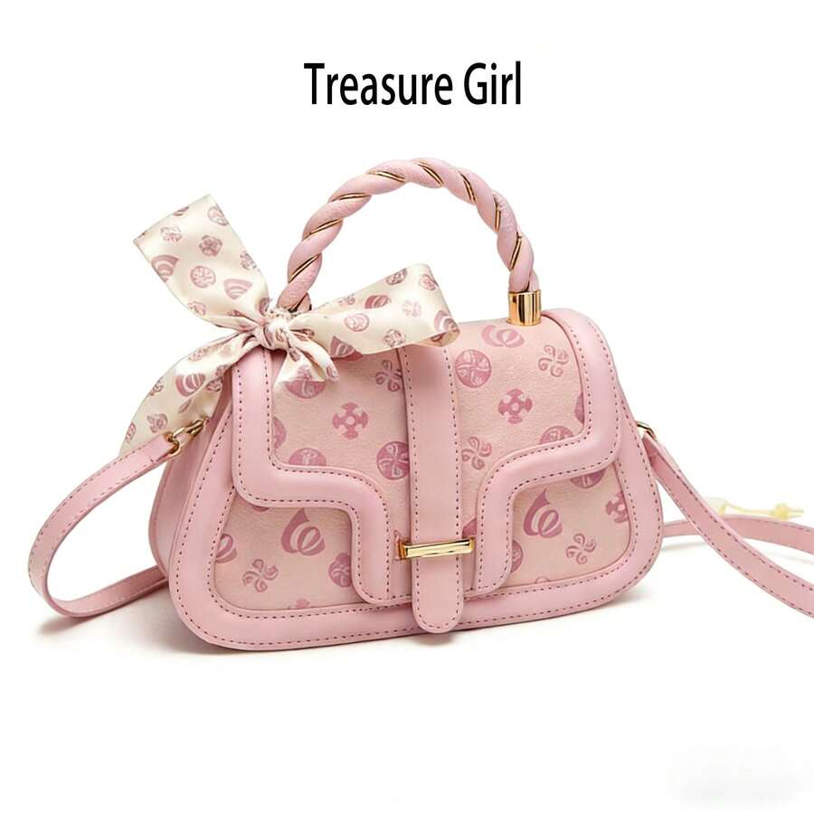 2025新款时尚印花手提包和单肩包，优雅设计，女士适用