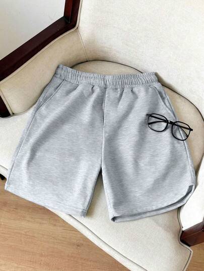 1pc Tween Boys Outdoor Sports Casual Fashion Summer Running Fitness Essential Knee-Length Shorts