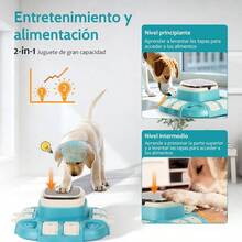 3-In-1 Juguetes de Rompecabezas para Perros Juguetes Interactivos para Perros con 2 Pelota Mascotas Ompecabezas Comida para Mascotas Alimentador Lento para Entrenamiento de Coeficiente Intelectual - como en la foto - Ver 2