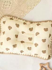 1pc Newborn Pillow, Breathable Baby Pillow, Cute Cartoon Bear Design, Soft & Comfortable, Washable Infant Pillow - 40*25cm - View 13