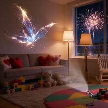1pc Portable USB LED Projector Light, Ocean & Nature Patterns (Whale, Butterfly, Jellyfish, Starfish) - Low Voltage Bedside Night Light, Wall/Ceiling Decorative Lighting, Non-Plastic Material, Birthday/Valentine's Day Gift - Black - View 10
