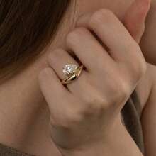 1pc 925 Sterling Silver Polished Teardrop Cubic Zirconia Ring, 2 Carat CZ Stone, Women's Style, Suitable For Balls, Gatherings And Parties - Elegant Jewelry Gift For Ladies - Smooth Teardrop Rhinestones - View 15
