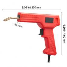 Soldador de plástico, Pistola de soldadura de plástico de 100W con grapas calientes de 800PCS, Pistola de soldadura de grapas calientes profesional, Kit de reparación de parachoques de plástico para coches con luz led para kayak, Juguetes, Reparación de grietas de plástico - Rojo - Ver 10