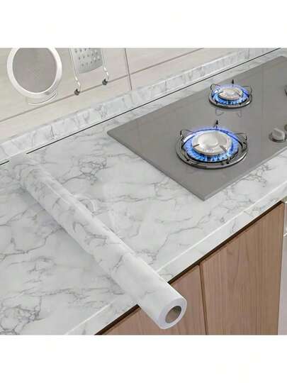 Self-Adhesive Removable Marble Contact Paper - Perfect For Kitchen/Living Room Wall Decor & Furniture Renovation
