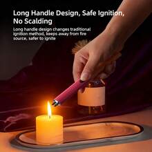 The 2026 USB New Rechargeable Arc Lighter, Featuring A Windproof Flameless Igniter, Is Suitable For Candles, Barbecues, Camping, And Kitchen Stoves. With Its Compact And Stylish Design, This Flashlight-Style Lighter Is The Perfect Birthday And Valentine's Day Gift For Teenagers And Family Chefs - 粉色 - 查看 4