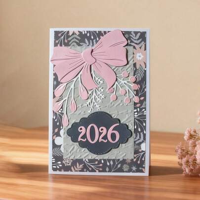 1 件创意蝴蝶结和 2026 剪贴簿模具 - 非常适合纸艺、卡片制作、剪贴簿和 DIY 相册装饰，该模具采用金属结构！