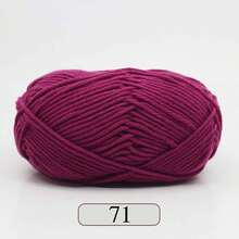 1卷50克5股混纺牛奶色腈纶纱线，100%腈纶柔软纱线，适合DIY编织包包、围巾、帽子、毛衣、玩偶（多种颜色可选）