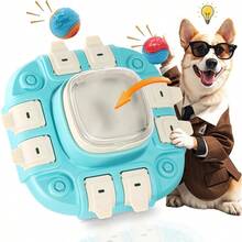 3-In-1 Juguetes de Rompecabezas para Perros Juguetes Interactivos para Perros con 2 Pelota Mascotas Ompecabezas Comida para Mascotas Alimentador Lento para Entrenamiento de Coeficiente Intelectual - como en la foto - Ver 1
