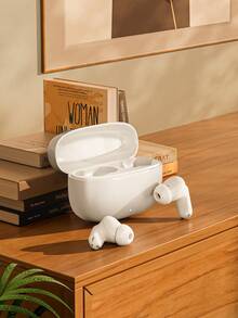 Wireless Earbuds, Compatible With Apple And Android, Built-In Microphone, Sweat-Proof, White, Wireless Headphones, Airbuds, True Wireless Earphones