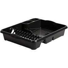 Set Of 3 Plastic Large Kitchen Sink | Rectangular Sink Tidy, Washing Up Bowl, Large Dish Drainer In Midnight/Graphite Colors - 午夜黑 - 查看 3
