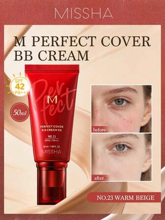  MISSHA M Perfect Cover BB Cream SPF42/PA+++ (50ml) - Fulltäckande, Anti-aging